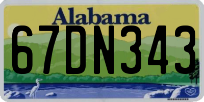 AL license plate 67DN343