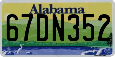 AL license plate 67DN352
