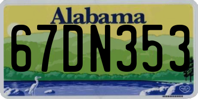 AL license plate 67DN353