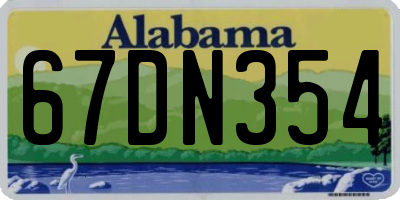 AL license plate 67DN354