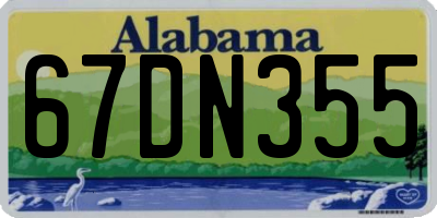 AL license plate 67DN355