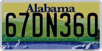 AL license plate 67DN360