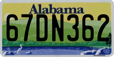 AL license plate 67DN362