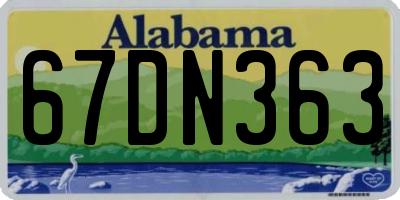 AL license plate 67DN363