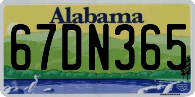 AL license plate 67DN365