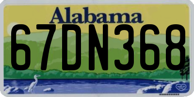 AL license plate 67DN368