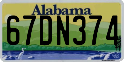 AL license plate 67DN374