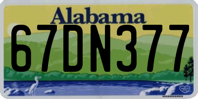 AL license plate 67DN377