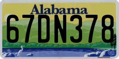 AL license plate 67DN378