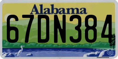 AL license plate 67DN384