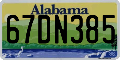 AL license plate 67DN385