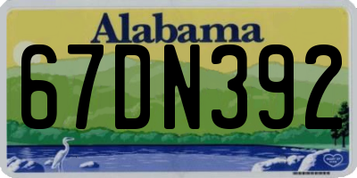 AL license plate 67DN392