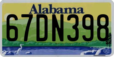 AL license plate 67DN398