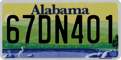 AL license plate 67DN401