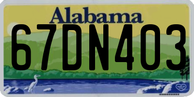 AL license plate 67DN403