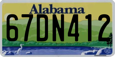 AL license plate 67DN412