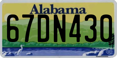 AL license plate 67DN430
