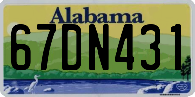 AL license plate 67DN431