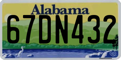 AL license plate 67DN432