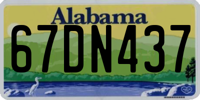 AL license plate 67DN437