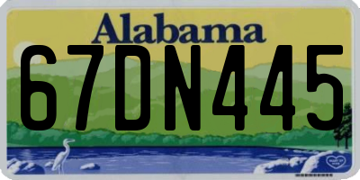 AL license plate 67DN445