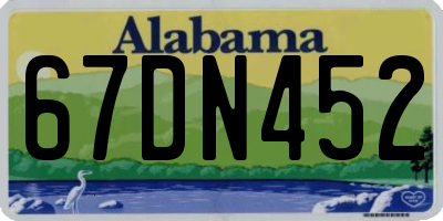 AL license plate 67DN452