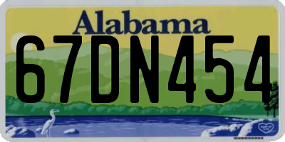 AL license plate 67DN454