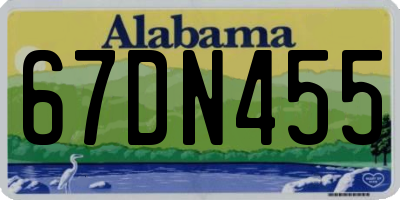 AL license plate 67DN455
