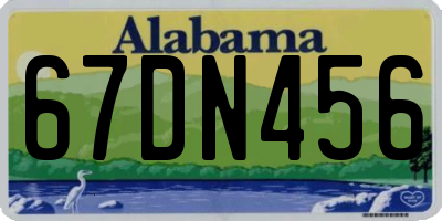 AL license plate 67DN456
