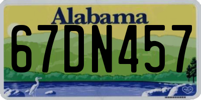 AL license plate 67DN457
