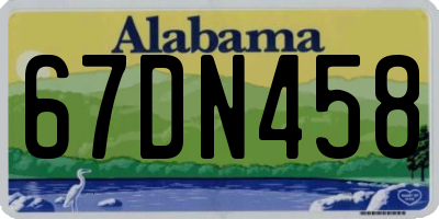 AL license plate 67DN458