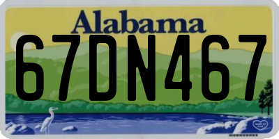 AL license plate 67DN467