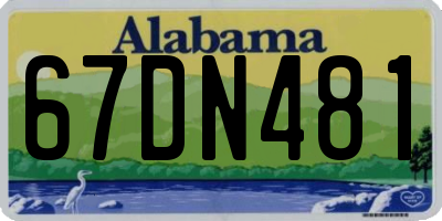 AL license plate 67DN481