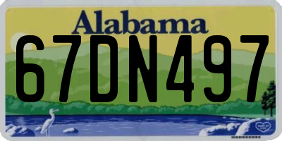 AL license plate 67DN497
