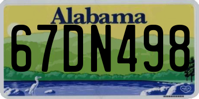 AL license plate 67DN498