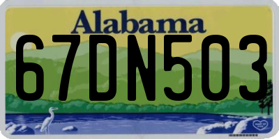 AL license plate 67DN503