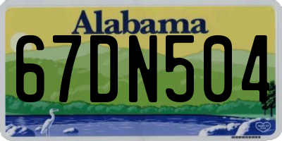 AL license plate 67DN504