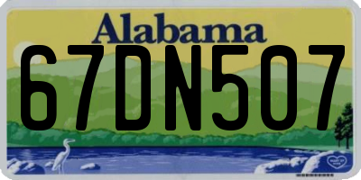 AL license plate 67DN507