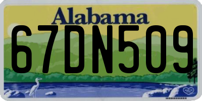 AL license plate 67DN509
