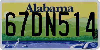 AL license plate 67DN514