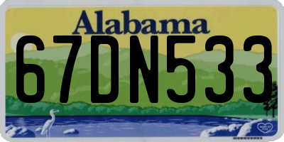 AL license plate 67DN533