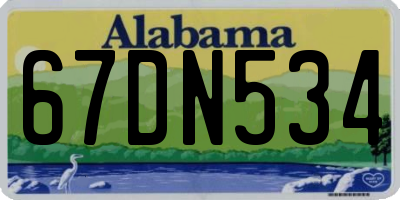 AL license plate 67DN534