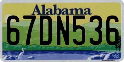 AL license plate 67DN536