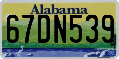 AL license plate 67DN539