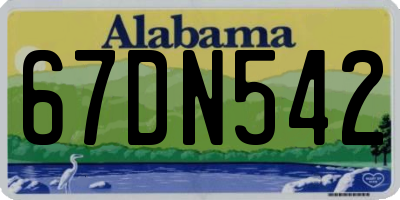 AL license plate 67DN542