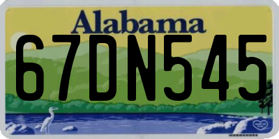 AL license plate 67DN545