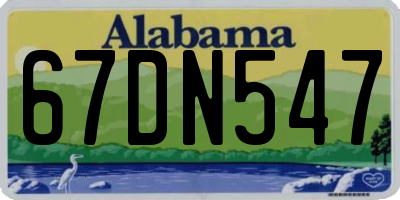 AL license plate 67DN547