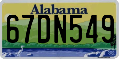AL license plate 67DN549