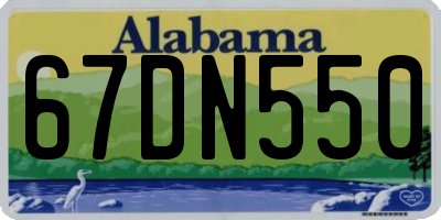 AL license plate 67DN550