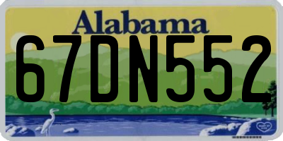 AL license plate 67DN552